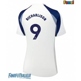 Tottenham Hotspur Richarlison #9 Tricou Fotbal Replică 2025-26 Femei Acasa